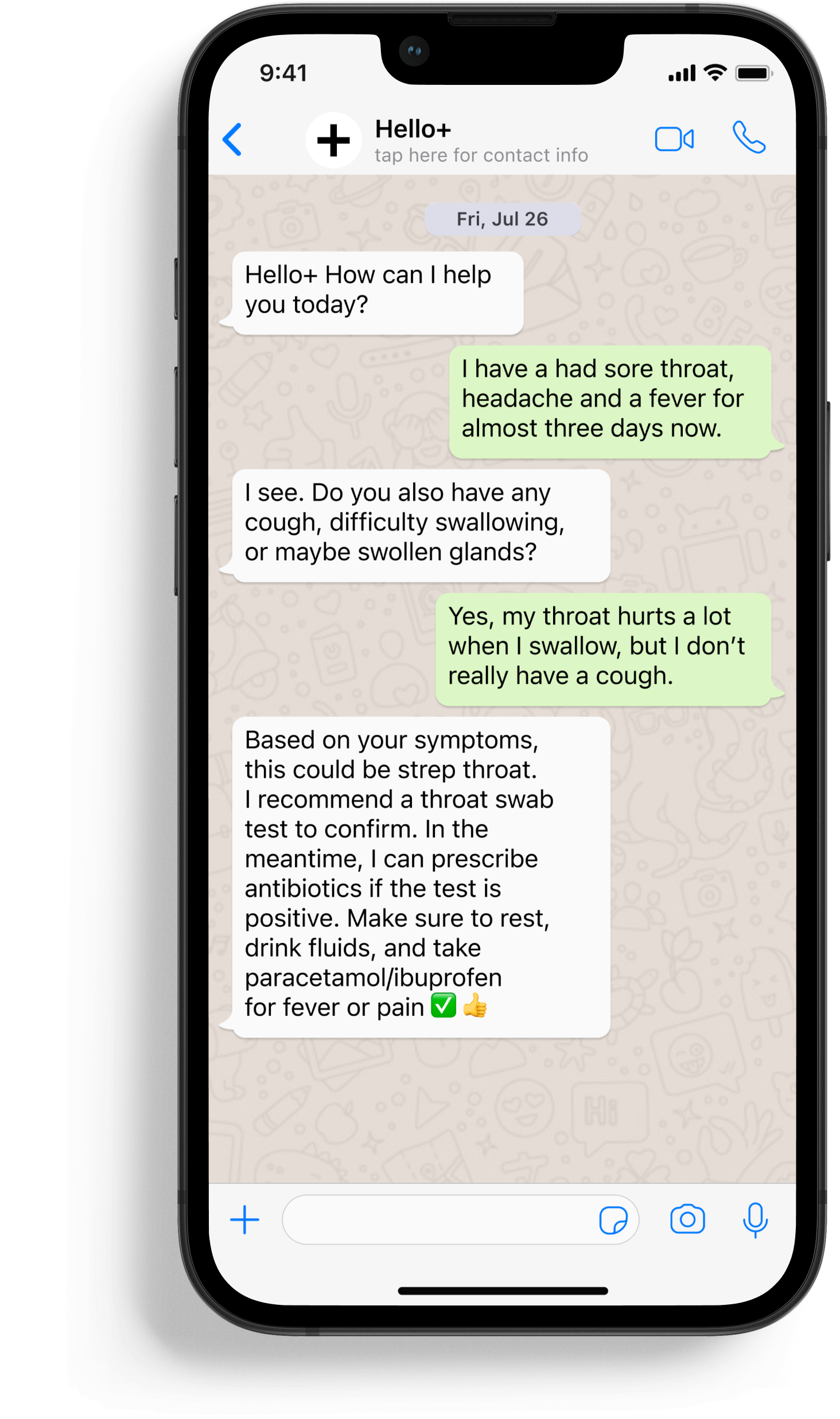 Hello+ patient app